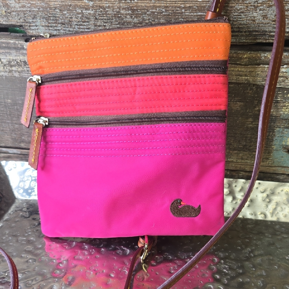 Dooney & Bourke Orange and Pink Crossbody Bag